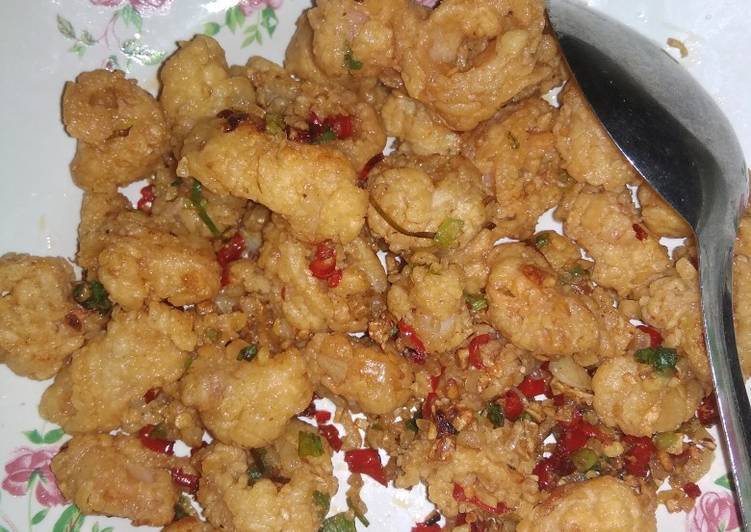 Resep Cumi cabe garam daun bawang, Bisa Manjain Lidah