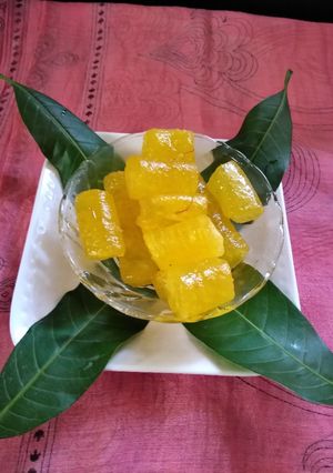 A picture of Kesar Angoori Petha.