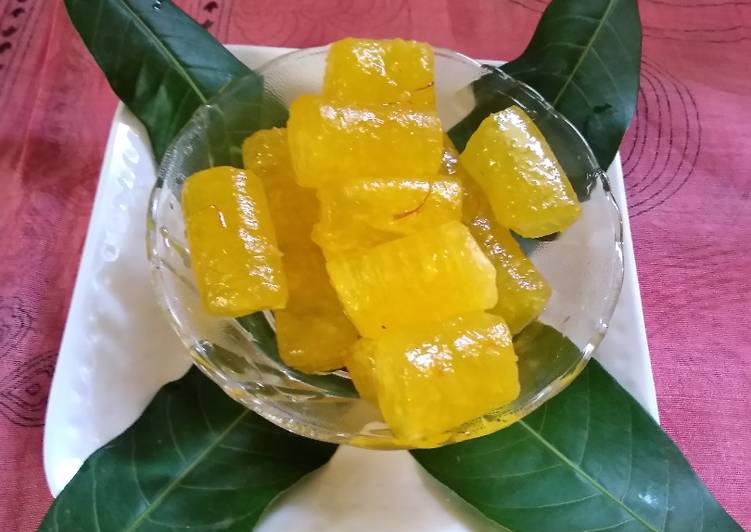 Recipe of Super Quick Homemade Kesar Angoori Petha