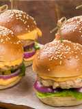 Mini hamburguesas de pollo🍔😋