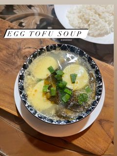 Foto resep Egg Tofu soup