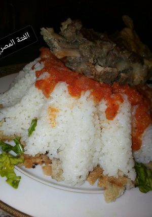 صورة لوصفة الفتة المصري 👌❤
