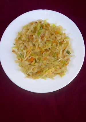 A picture of Steamed cabbage #authormarathon.