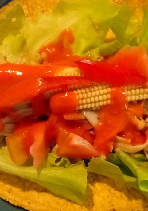 รูปของ ทาโก้เต้าหู้ผักรวม(เจ)🌮🌶️