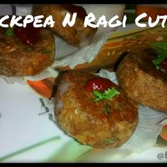 A picture of Chickpea Ragi Cutlet (Kabuli Chana N Ragi Cutlet-No Potato/Bread).