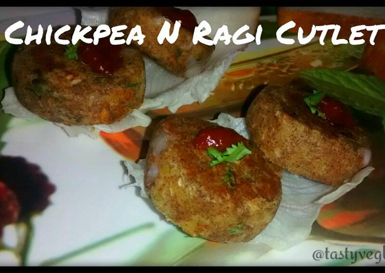 How to Prepare Homemade Chickpea Ragi Cutlet (Kabuli Chana N Ragi Cutlet-No Potato/Bread)