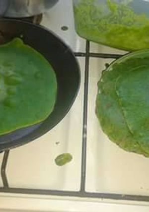 Una foto de Panqueques de espinaca