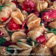 A picture of Baked Tomato Feta Pasta.