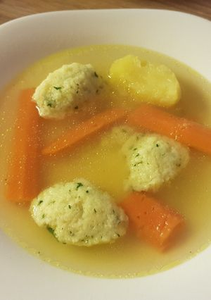 Gluténmentes tejmentes rizsdaragaluska, húslevesben recept fotója
