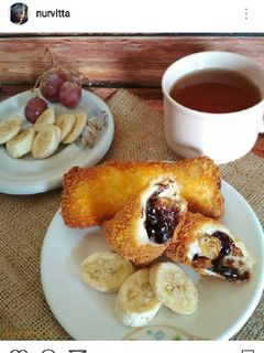 Foto resep Roti goreng isi pisang coklat