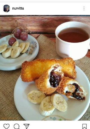 Foto resep Roti goreng isi pisang coklat