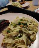 Lemoni Asparagus and leek pasta