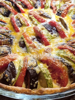 Una foto de Quiche ratatouille con queso azul