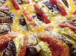 Una foto de Quiche ratatouille con queso azul