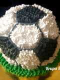 White Forest Football cake
