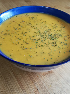 Una foto de Crema de calabaza