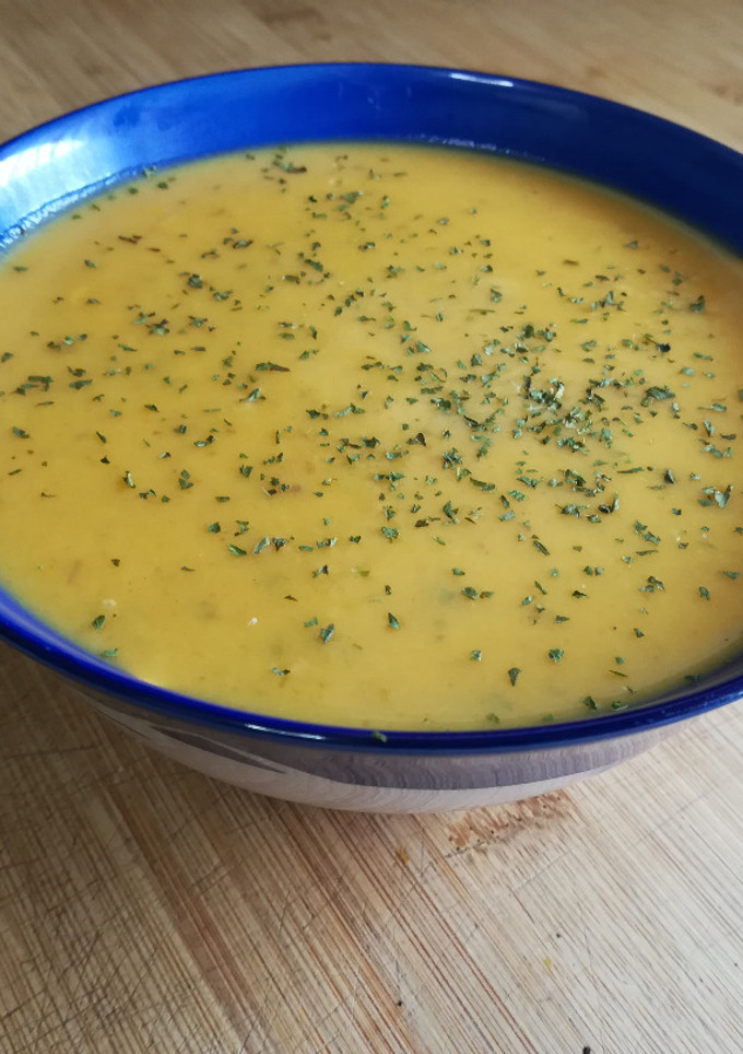 Una foto de Crema de calabaza
