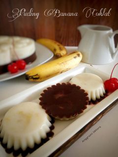 Foto resep Puding Banana Coklat with Saus Caramel