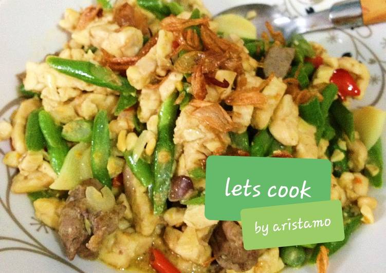 Resep Tumis buncis tempe creamy Lezat