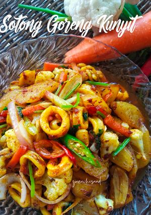 Gambar Sotong Goreng Kunyit