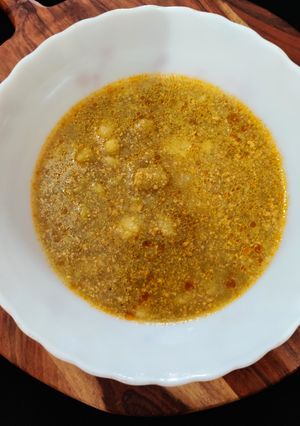 A picture of Falahari chutney aloo.