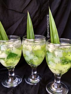 Foto resep Es melon selasih
