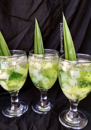 Foto resep Es melon selasih
