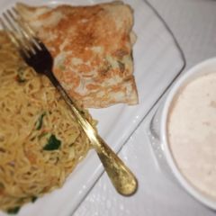 A picture of Stir fried Indomie And egg.