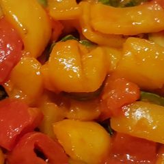 A picture of Stir Fried Peppers aka Italian Peperonata light version.