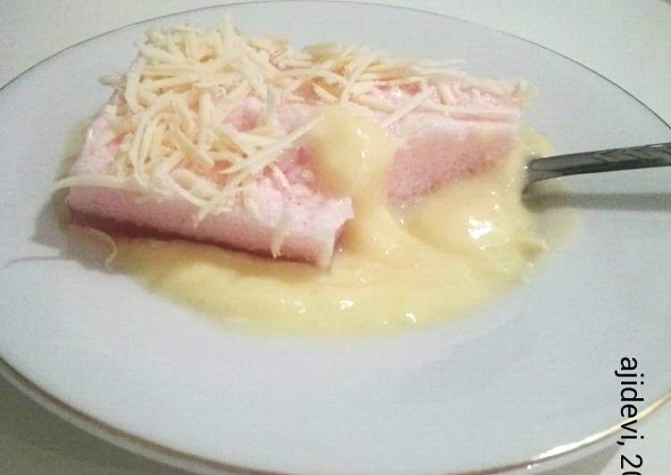 Puding busa cocopandan  fla susu keju