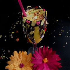 A picture of Kesar milk.