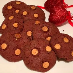 A picture of Red Velvet Cookies.