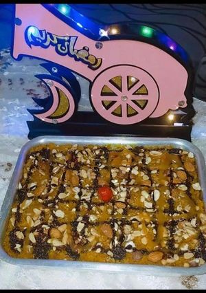 صورة لوصفة كنافة بحشو الباستري كريم ❤️