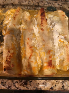 A picture of Chicken & Beef Fajita Enchiladas.