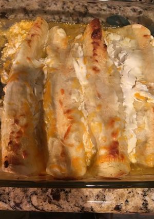 A picture of Chicken & Beef Fajita Enchiladas.