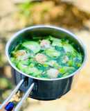Canh Mướp Nấu Tôm Cải Trời