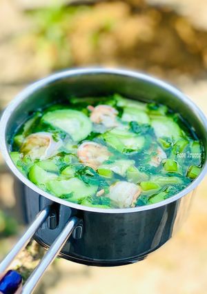 Hình của món Canh Mướp Nấu Tôm Cải Trời.