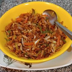 A picture of Indo Chinese Noodles from Leftover Roti.