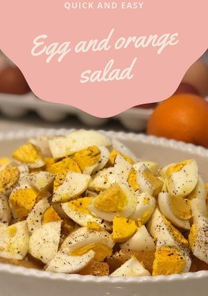 A picture of Egg and orange salad.