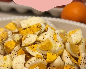 Fresh, Cooking Recipe Egg and orange salad Delicious Nutritious