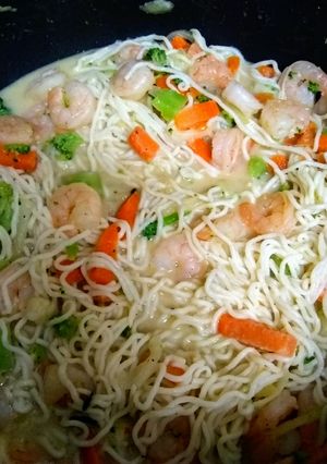 A picture of Keto Shrimp Fettuccine.
