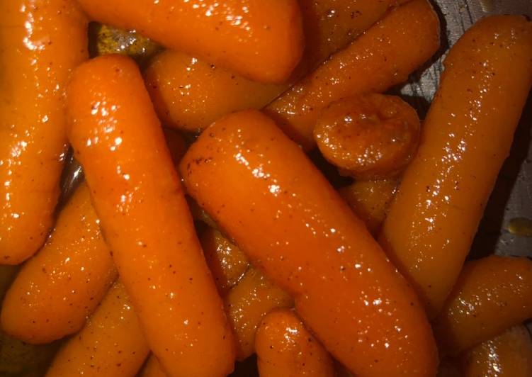 Steps to Make Super Quick Homemade Honey brown sugar glazed carrots