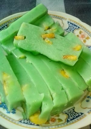 Foto resep Puding hunkwe pisang pandan