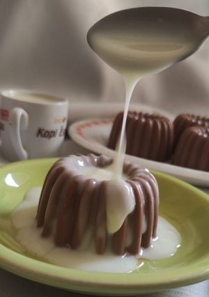 Foto resep Pudding Coklat Saus Vla Instan (Nyoklat Banget)