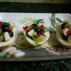 A picture of Guava katori fruit salad.