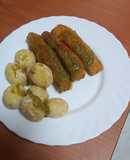 Chuletas de fogonero con papas arrugás y mojo verde