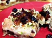 A picture of bread slice almonds