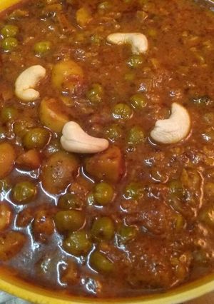 A picture of Khoya, Matar, Mushroom.