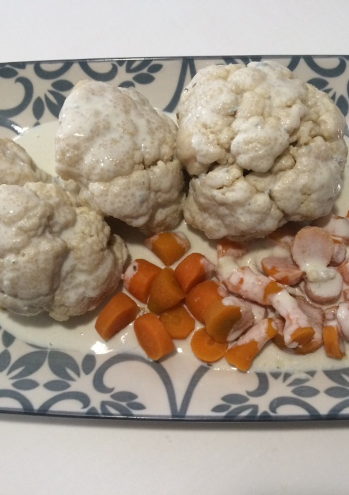 Una foto de Coliflor con salsa gorgonzola