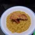 Risotto de zapallo con crocante de queso
